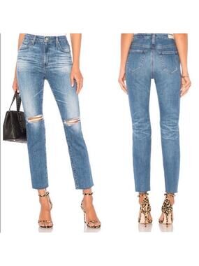 AG Adriano Goldshmied AG-ED Denim The Isabelle High Rise Straight Crop Jean 25R